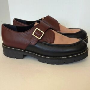 Seyshelles chanky lug sole maroon pink black loafers